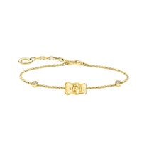 Thomas Sabo A2203-414-39-L19V Pulsera con Haribo Oso de Oro y piedras chapado en oro