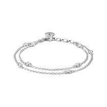 Thomas Sabo A2216-051-14-L19V Pulsera Doble fila de circonitas Plata