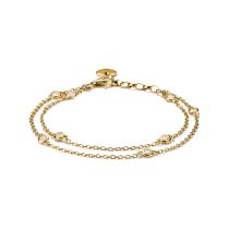 Thomas Sabo A2216-414-14-L19V Pulsera Doble fila de circonitas Chapado en oro