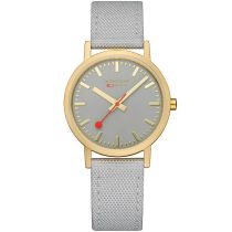 Mondaine A660.30314.80SBU Reloj Mujer Clásico Gris y Oro 36mm 3ATM
