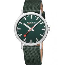 Mondaine A660.30360.60SBF Reloj Hombre Clásico SBB recyc. Textil 40mm 3ATM
