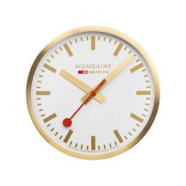 Mondaine A995.CLOCK.17SBG Reloj de pared oro rosa, reloj de estación 40 cm de aluminio