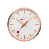 Mondaine A995.CLOCK.17SBK roséReloj de pared oro rosa, reloj de estación 40 cm de aluminio