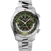 Alpina AL-255GR4S26B Startimer Pilot Worldtimer Reloj Hombre 
