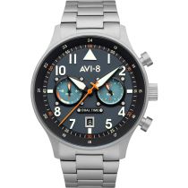 AVI-8 AV-4088-22 Carey Dual Time 44mm Reloj Hombre 5ATM
