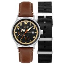AVI-8 AV-4101-0B Reloj Hombre Hawker Hurricane McKellar Hora dual 44mm 5ATM