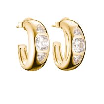 Thomas Sabo CR759-414-14 Aros con zirconias blancas 20,0 mm Chapado en oro Mujer