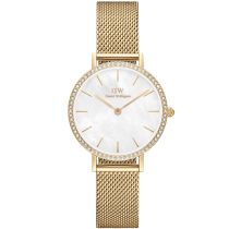 Daniel Wellington DW00100662 Reloj Mujer Petite Lumine Bezel Evergold 28mm 3ATM 