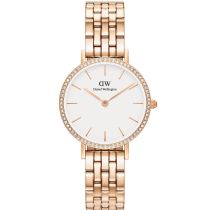 Daniel Wellington DW00100666 Reloj Mujer Petite Lumine Bezel 5-Link Melrose 28mm 3ATM 