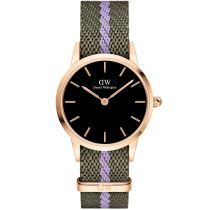 Daniel Wellington DW00100680 Reloj Mujer Iconic NATO Green/Purple 28mm 3ATM 