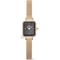 Daniel Wellington DW00100752 Reloj Mujer Quadro Mini Charm Bezel 18mm 3ATM