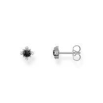 Thomas Sabo H2311-643-11 Pendientes de plata con piedra negra y circonita Mujeres