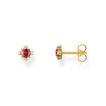 Thomas Sabo H2311-995-10 Pendientes de oro con piedra roja Mujeres