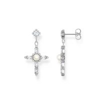 Thomas Sabo H2312-167-14 Pendientes de plata Cross Romance plata Mujeres