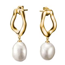 Thomas Sabo H2322-430-14 Pendientes con Perle Natural Beauty chapado en Oro Mujer