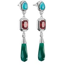 Thomas Sabo H2332-405-7 Pendientes Piedras de colores Elyndra 50,0 mm Mujer
