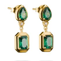 Thomas Sabo H2334-971-6 Pendientes de botón Octágono Elyndra Chapado en oro 25,0 mm Mujer
