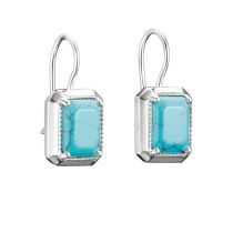 Thomas Sabo H2339-404-17 Pendientes Octágono turquesa Elyndra 13,5 mm Mujer