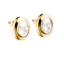 Thomas Sabo H2342-414-14 Pendientes de botón Ovalada Chapado en oro 11,0 mm Mujer
