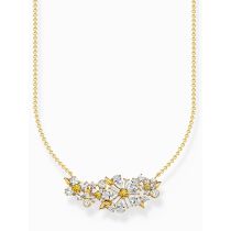 Thomas Sabo KE2085-414-4-L45V Cadena flor con piedras chapado en oro Señoras