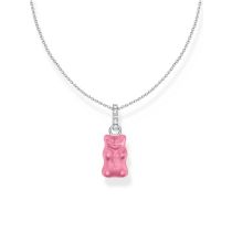 Thomas Sabo KE2209-052-9-L45V Collar con colgante de oso de oro rosa y circonitas 40-45 cm para señora