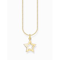 Thomas Sabo KE2222-413-39-L45V Collar chapado en oro con colgante de estrella, señora