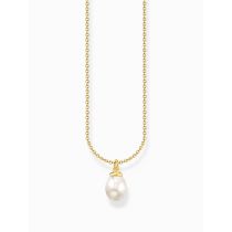 Thomas Sabo KE2238-430-14-L45V Collar dorado con colgante de perlas, señora