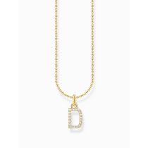 Thomas Sabo KE2243-414-14-L45V Cadena dorada Letra D Señoras