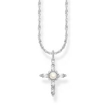 Thomas Sabo KE2296-167-14-L45V Cadena de plata con colgante Cruz Romance Mujeres
