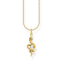 Thomas Sabo KE2300-565-14-L45V Cadena chapada en oro con colgante serpiente Tempting Romance Mujeres