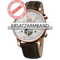 Perigaum Correa de repuesto Cuero P-1111 marrón rosa cierre 24 mm