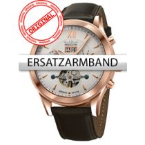 Perigaum Correa de repuesto Cuero P-1112 marrón rosa cierre 22 mm