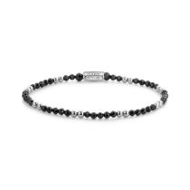 Rebel & Rose RR-30005-S-S Pulsera Negro & Silver Glam Rocks