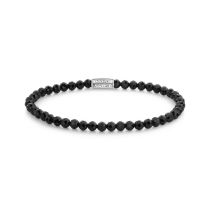 Rebel & Rose RR-40160-S-S Pulsera Negro Glam Rocks Silver