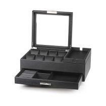 Rothenschild RS-LF8WB2V-BL Caja para reloj y accesorios de piel artificial [6] negra con cajón