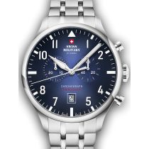 Swiss Military SM34098.03 Vintage Cronografo Reloj Hombre 43mm 10ATM