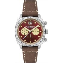 Spinnaker SP-5068-05 Reloj Hombre Hull Cronógrafo Burnt Maroon 42mm 10ATM