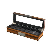 Rothenschild Caja de reloj RS-2377-6EB para 6 relojes ebony