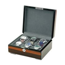 Rothenschild Caja de reloj RS-2432-EB para 6 relojes ebony