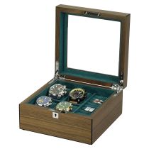 Rothenschild Caja de reloj RS-2440-W para 4 relojes y gemelos