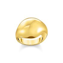 Thomas Sabo TR2470-413-39-56 Bold - Anillo dorado en forma de gota orgánica para señora