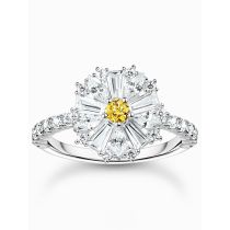 Thomas Sabo TR2493-051-4-56 Anillo de cóctel flor con piedras Plata Señoras