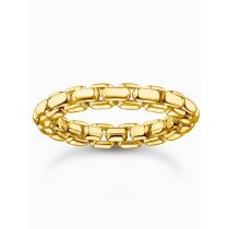 Thomas Sabo TR2502-413-39-62 Anillo unisex - Caja de cadena chapada en oro