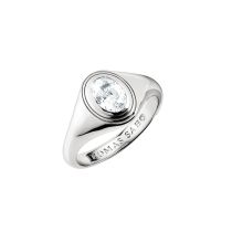 Thomas Sabo TR2523-051-14-56 Anillo con piedra de circonita blanca Ovalada Plata Mujer