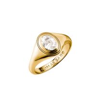 Thomas Sabo TR2523-414-14-54 Anillo con piedra de circonita blanca Ovalada Chapado en oro Mujer