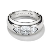 Thomas Sabo TR2525-051-14-56 Anillo con piedras de circonita blanca facetadas Plata Mujer