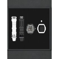 Tsar Bomba TB8218(1+2)CF/FKM-01BK/WH Reloj Hombre Atomic Twin Reloj Automático Intercambiable 45mm 10ATM 