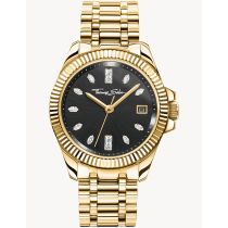 Thomas Sabo WA0431-291-207 Reloj Mujer Negro y Dorado 33mm 5ATM 