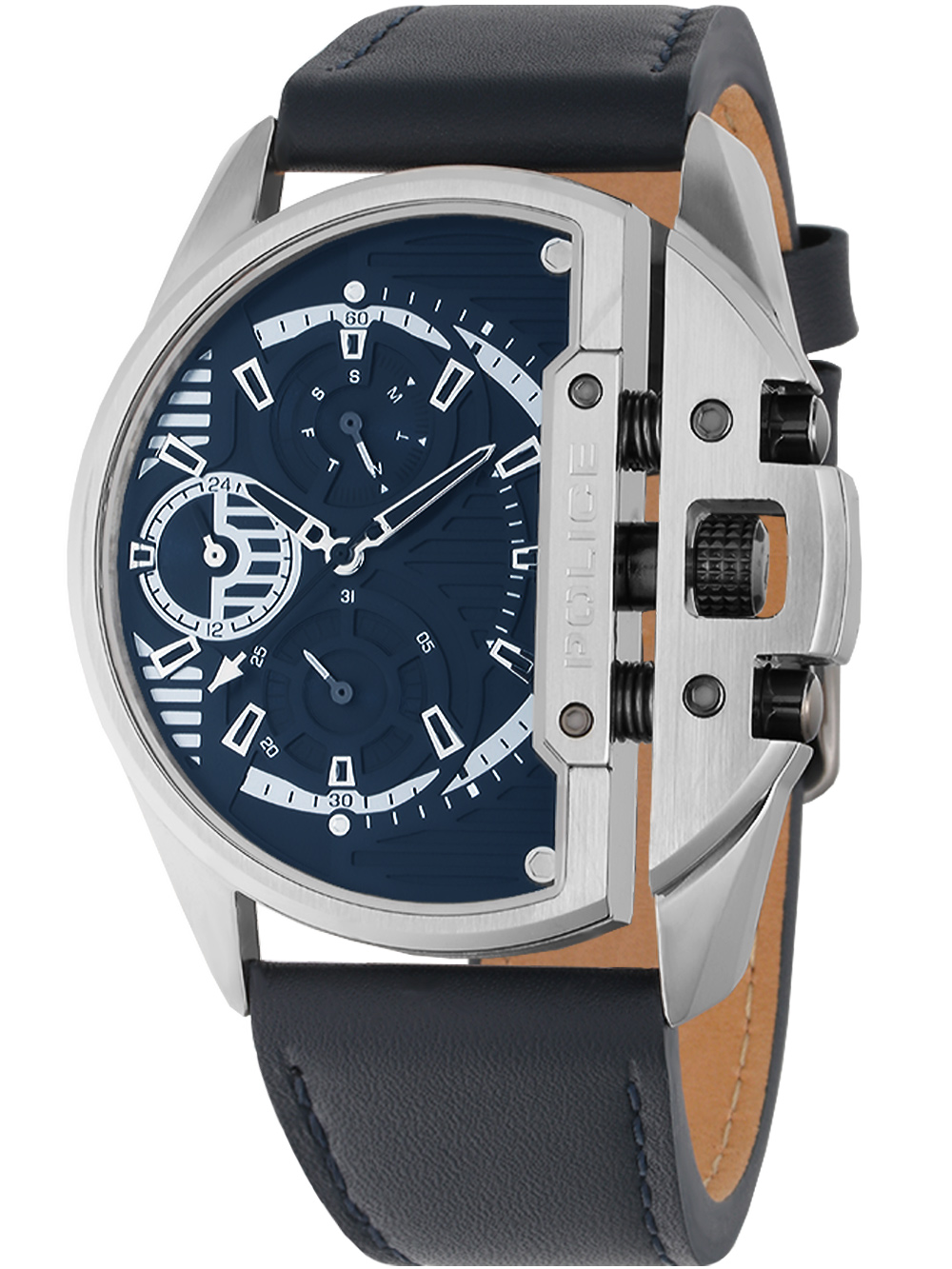 Reloj POLICE Hombre (Piel - Azul)